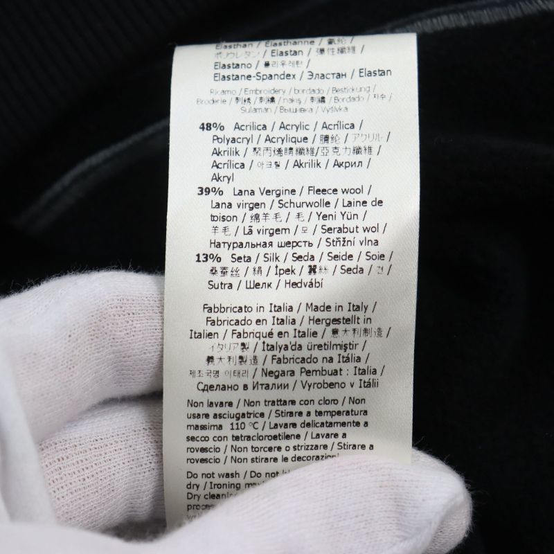 Fendi 2021 Fy0178 F Logo Crew Neck Long Sleeve Sweatshirt Black M Made In Italy