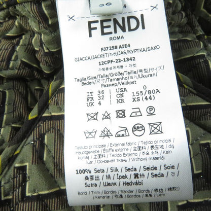 Fendace Fendi Versace 22SS Fj7258 100% Silk FF Logo Baroque Pattern Blouson