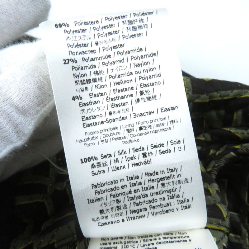 Fendace Fendi Versace 22SS Fj7258 100% Silk FF Logo Baroque Pattern Blouson