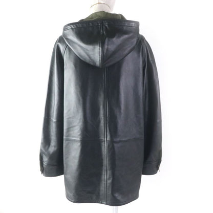 Celine 23AW 2d493151t Pronge Lambskin Oversized Hoodie Black 34 Made In Italy