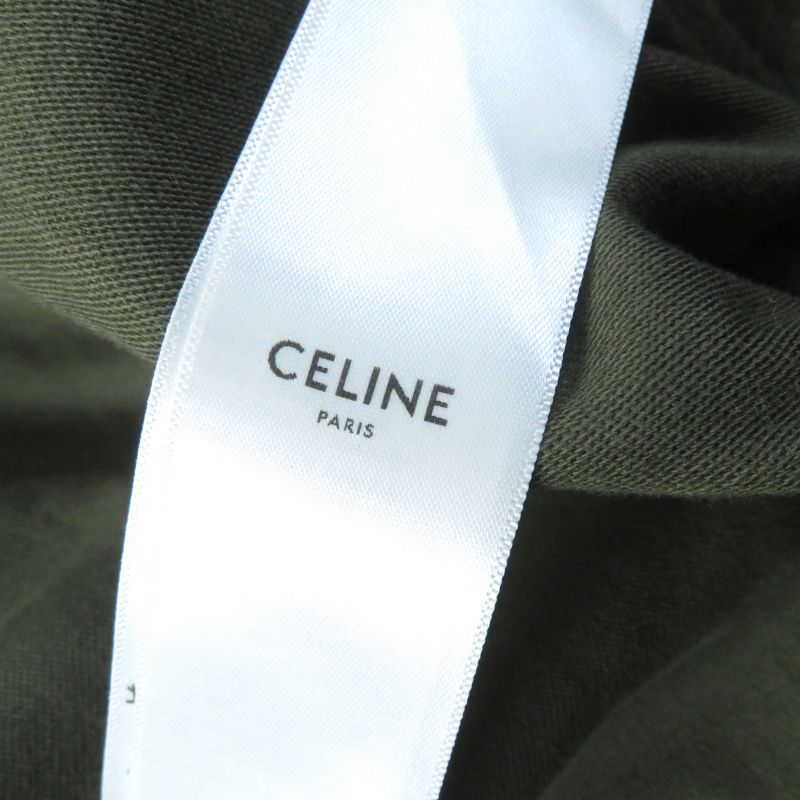 Celine 23AW 2d493151t Pronge Lambskin Oversized Hoodie Black 34 Made In Italy