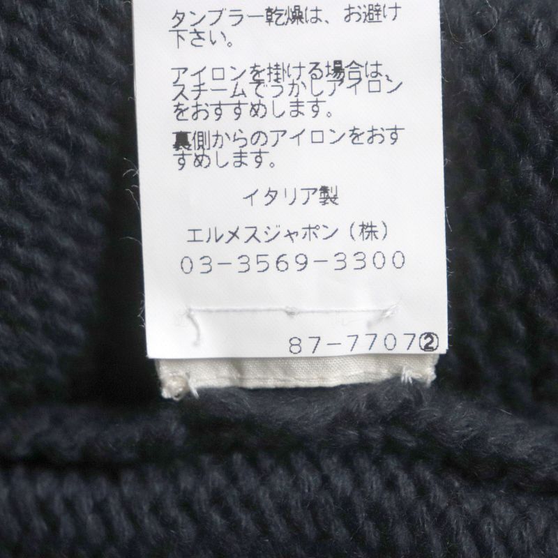 Hermes 100% Cashmere V-back Knit Dress With Arm Cabas Gray 38 Made In Italy