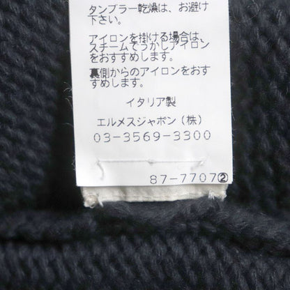 Hermes 100% Cashmere V-back Knit Dress With Arm Cabas Gray 38 Made In Italy