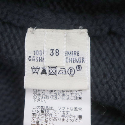 Hermes 100% Cashmere V-back Knit Dress With Arm Cabas Gray 38 Made In Italy