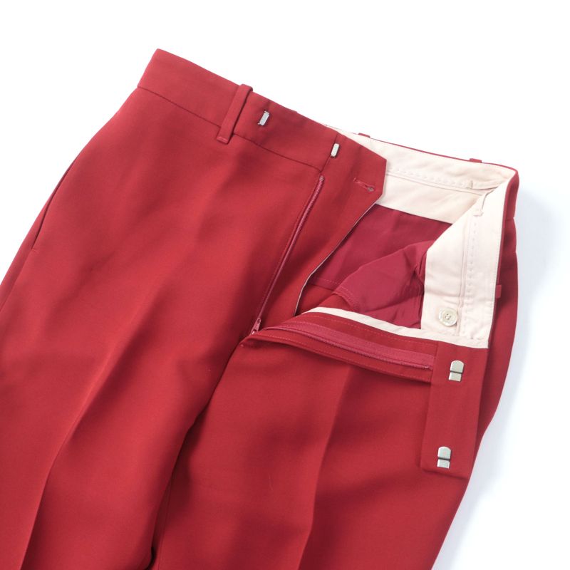 Gucci 20SS 624953 Silk Blend Center Press Flare Long Pants/bottoms Red 40 Made