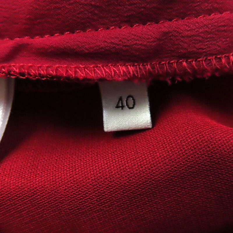 Gucci 20SS 624953 Silk Blend Center Press Flare Long Pants/bottoms Red 40 Made