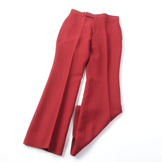 Gucci 20SS 624953 Silk Blend Center Press Flare Long Pants/bottoms Red 40 Made
