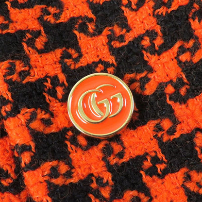 Gucci 674323 100% Silk Lining With GG Buttons Staggered Pattern Hand-tufted