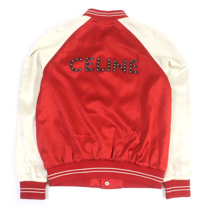 Celine 21SS 2v87c851c THE Dancing KID Teddy Jacket Back Logo Studded Satin