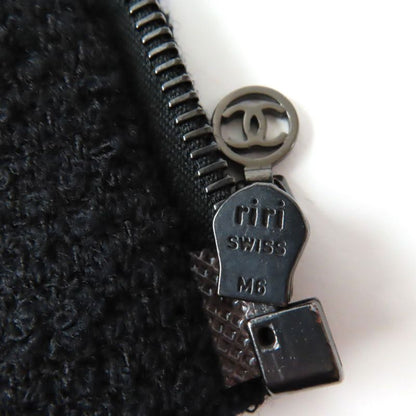 CHANEL 97A P09679 Zip Jacket With Coco Mark And Pleated Skirt Tweed Set-up