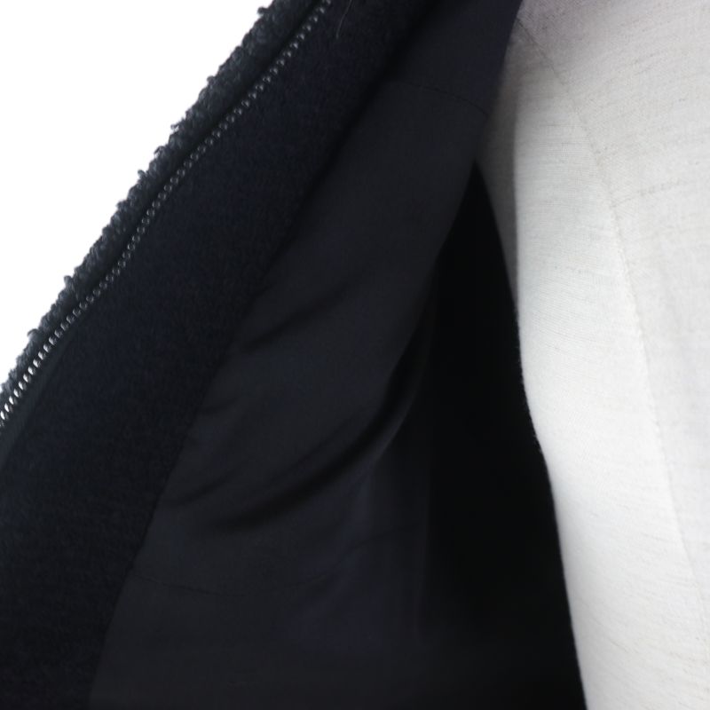 CHANEL 97A P09679 Zip Jacket With Coco Mark And Pleated Skirt Tweed Set-up