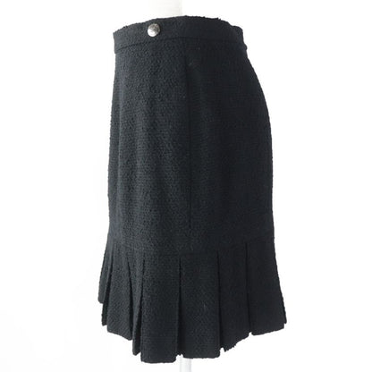 CHANEL 97A P09679 Zip Jacket With Coco Mark And Pleated Skirt Tweed Set-up