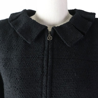 CHANEL 97A P09679 Zip Jacket With Coco Mark And Pleated Skirt Tweed Set-up