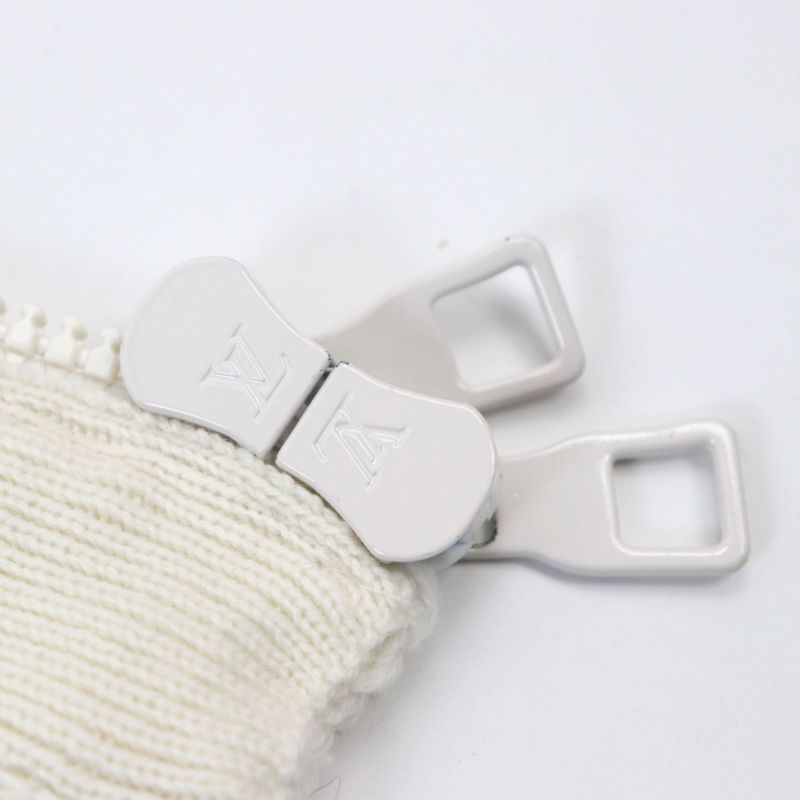 Louis Vuitton 19AW Hhn15w Baseball Zip-up Knit Long Cardigan 100% Wool LV Logo