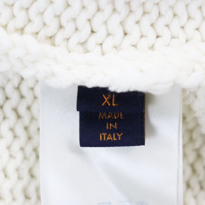 Louis Vuitton 19AW Hhn15w Baseball Zip-up Knit Long Cardigan 100% Wool LV Logo