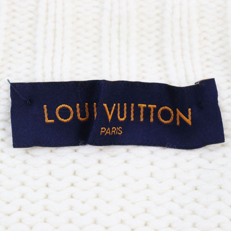 Louis Vuitton 19AW Hhn15w Baseball Zip-up Knit Long Cardigan 100% Wool LV Logo