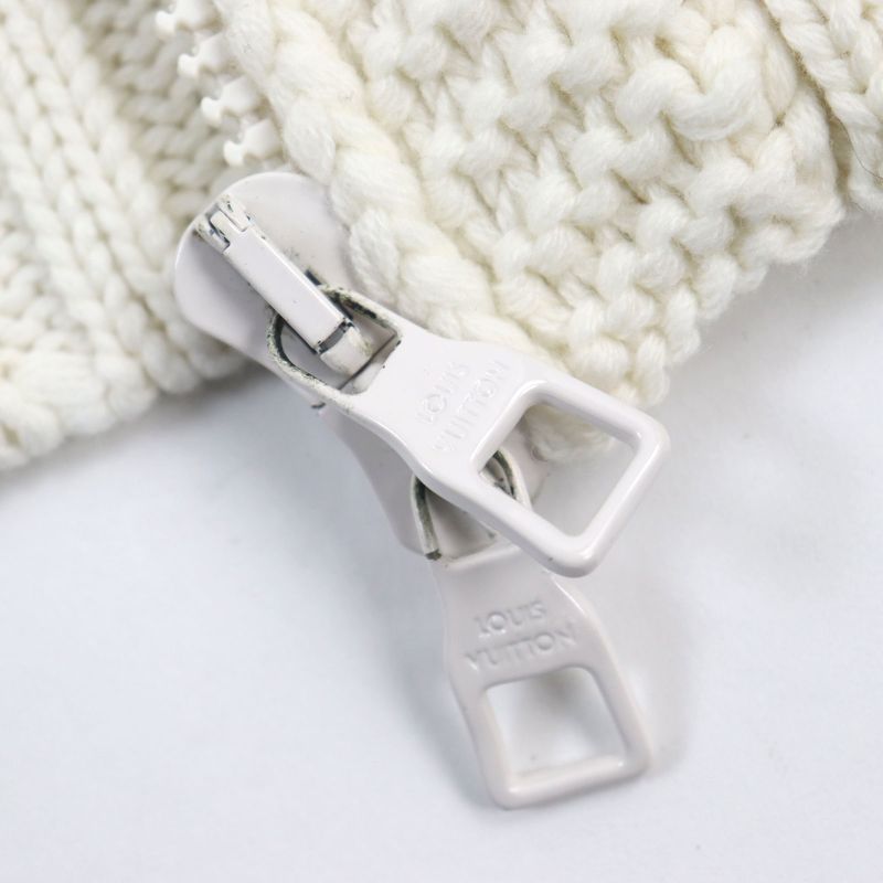 Louis Vuitton 19AW Hhn15w Baseball Zip-up Knit Long Cardigan 100% Wool LV Logo