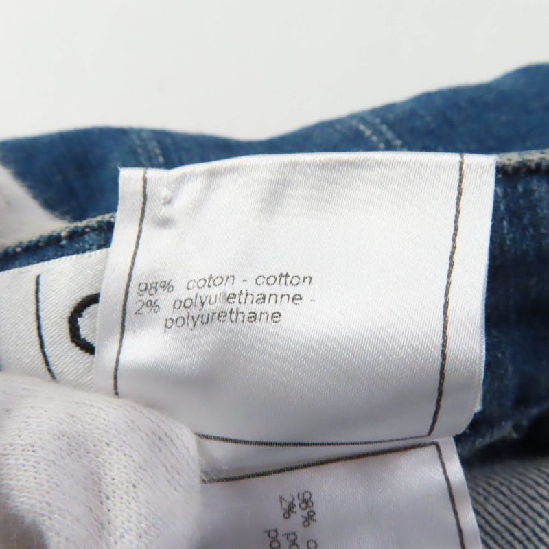 CHANEL Vintage 07C P30000 Halter Neck Pleated Denim Dress With Coco Hardware