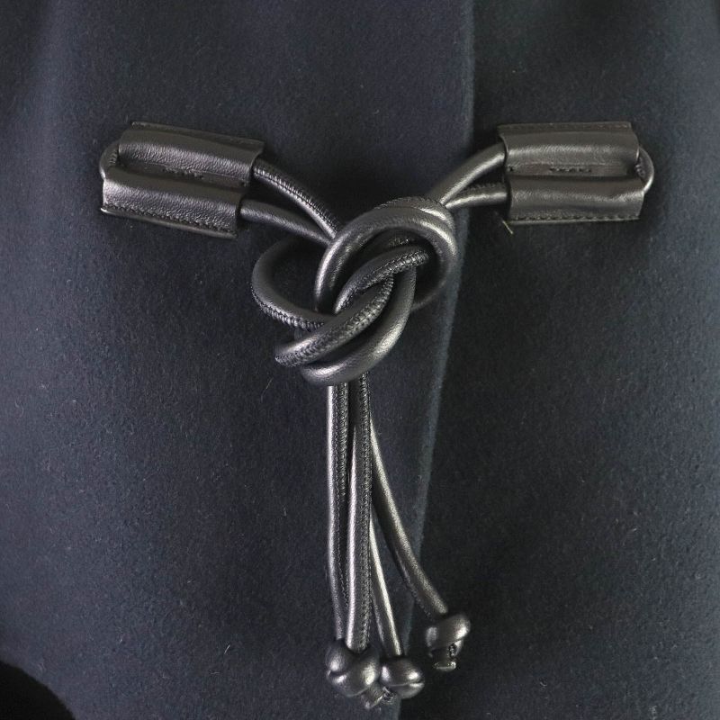 Hermes 2022 2h0114db 100% Cashmere Lamb Leather Use Collarless Coat Kimono Coat