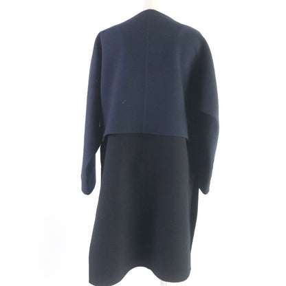 Hermes 2022 2h0114db 100% Cashmere Lamb Leather Use Collarless Coat Kimono Coat