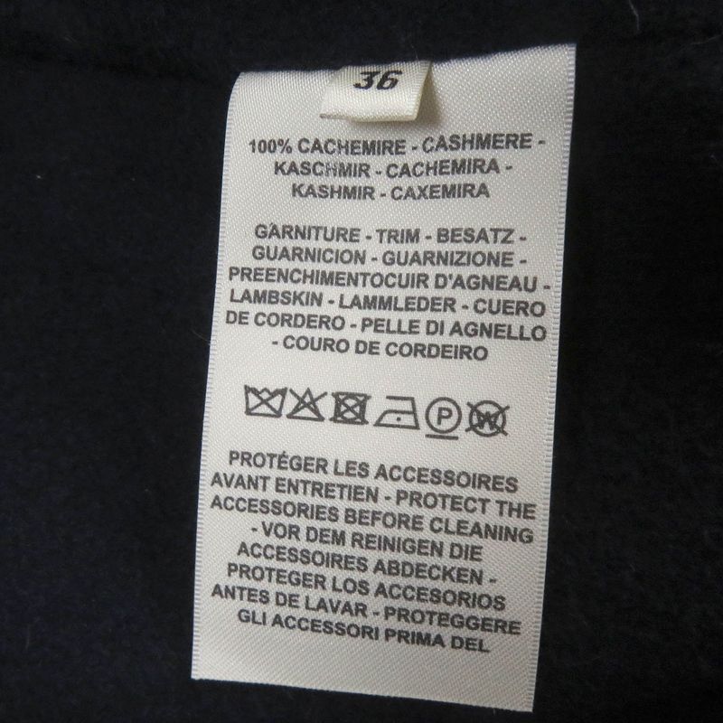 Hermes 2022 2h0114db 100% Cashmere Lamb Leather Use Collarless Coat Kimono Coat