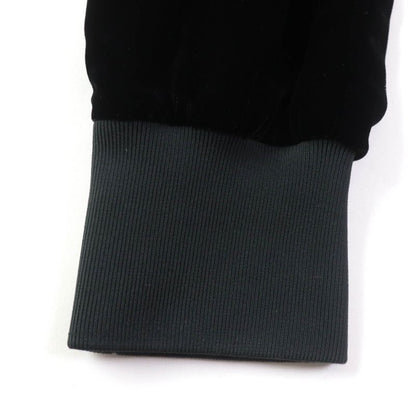 CHANEL P65297 Silk Blend Velour Pants With Coco Mark Buttons Bottoms Black 42