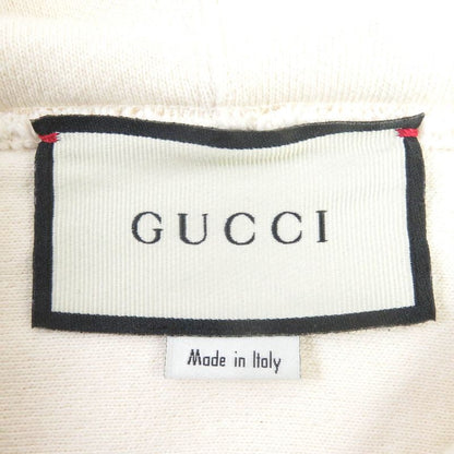 Gucci 560502 Tennis 100% Cotton Logo Embroidery Pullover Hoodie Ivory S Made