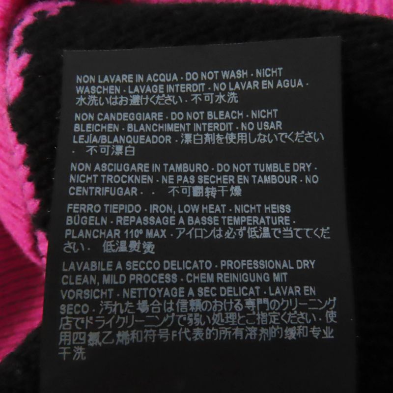 Balenciaga 510243 Virgin Wool Jacquard Logo Long Sleeve Knit Pink Black 34