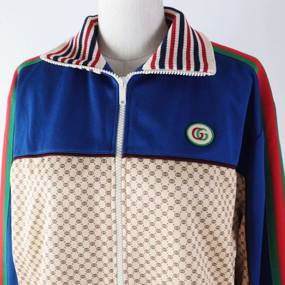 Gucci 655196 Interlocking G Print Jersey Jacket Multi M Genuine