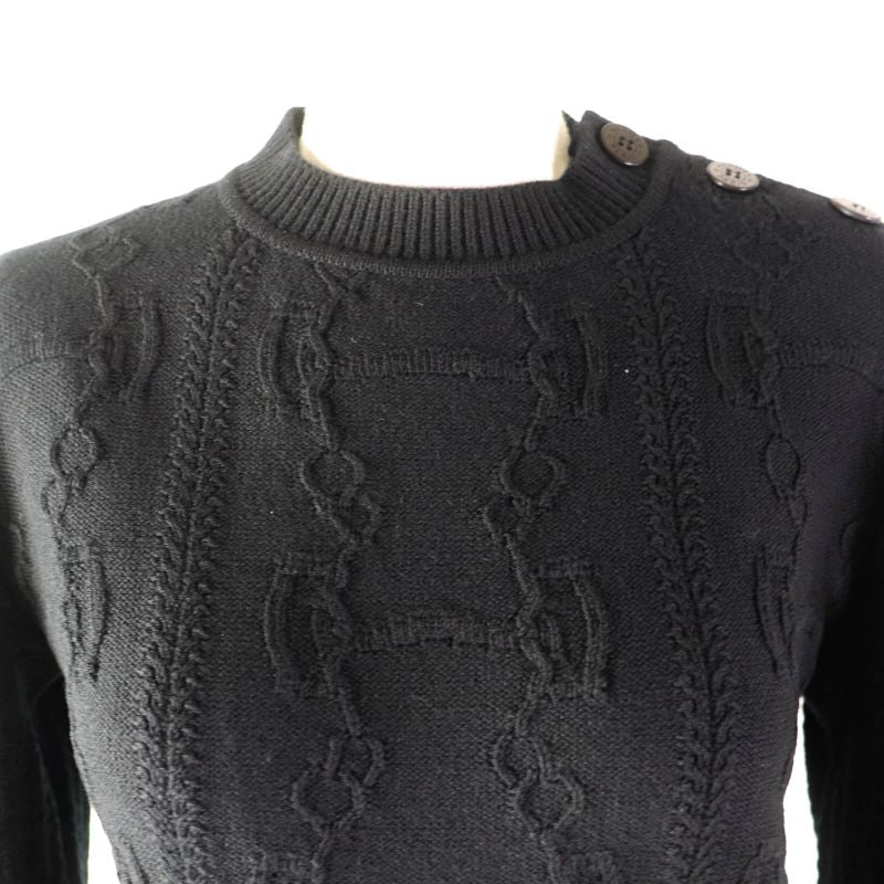 Hermes 2022 2h2644d6 Cashmere Blend With Serie Buttons Chaine D'ancre Patterned