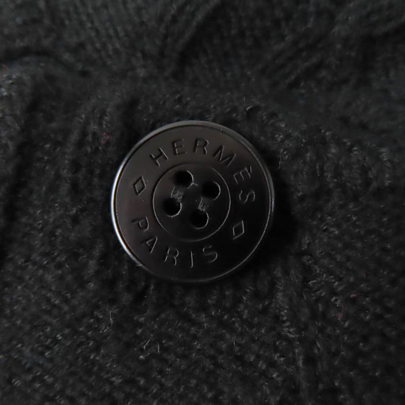 Hermes 2022 2h2644d6 Cashmere Blend With Serie Buttons Chaine D'ancre Patterned