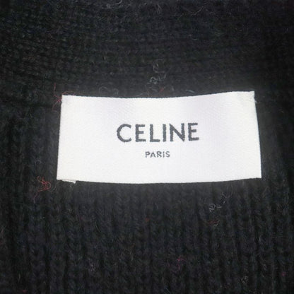 Celine 23AW 2ac22579s 100% Wool Logo Ski Jacquard Knit Oversized Logo Button