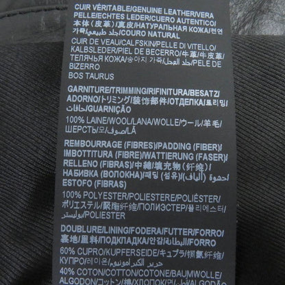 Saint Laurent Paris 2021 661008 Chevron Stripe Padded Leather Bomber Jacket