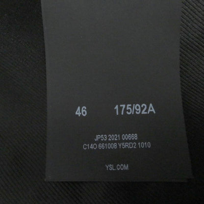 Saint Laurent Paris 2021 661008 Chevron Stripe Padded Leather Bomber Jacket