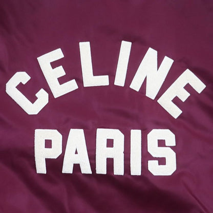 Celine 23AW 2w15a227r Teddy Jacket Cotton Logo Hooded Oversized Blouson