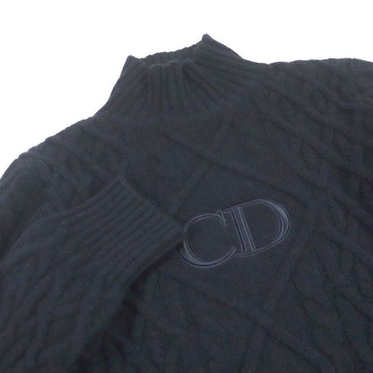 DIOR Homme 113m616at183 100% Cashmere CD Logo Embroidery High Neck Cable Knit