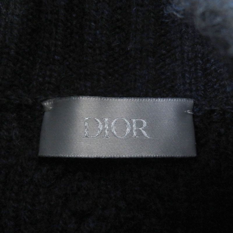 DIOR Homme 113m616at183 100% Cashmere CD Logo Embroidery High Neck Cable Knit