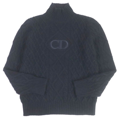 DIOR Homme 113m616at183 100% Cashmere CD Logo Embroidery High Neck Cable Knit