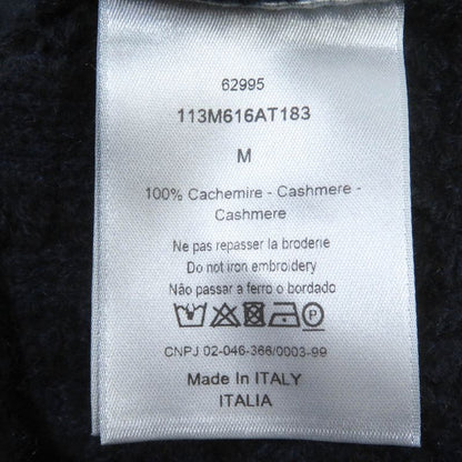 DIOR Homme 113m616at183 100% Cashmere CD Logo Embroidery High Neck Cable Knit