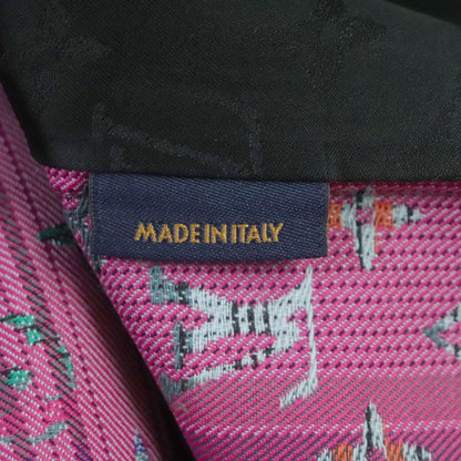 Louis Vuitton Madras Check Monogram Logo Button Chester Coat Pink Multi 48