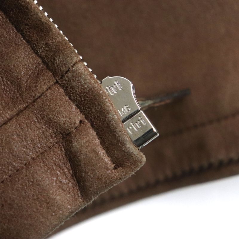 Hermes Goat Leather Zip Up Jacket Blouson Brown 52 Made In France Men's