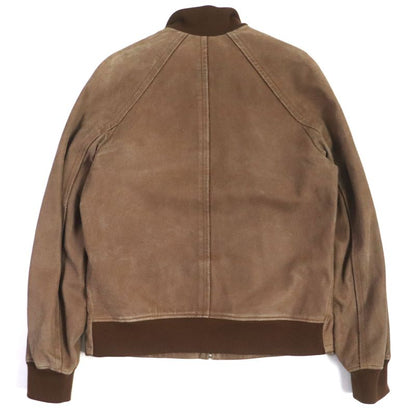 Hermes Goat Leather Zip Up Jacket Blouson Brown 52 Made In France Men's