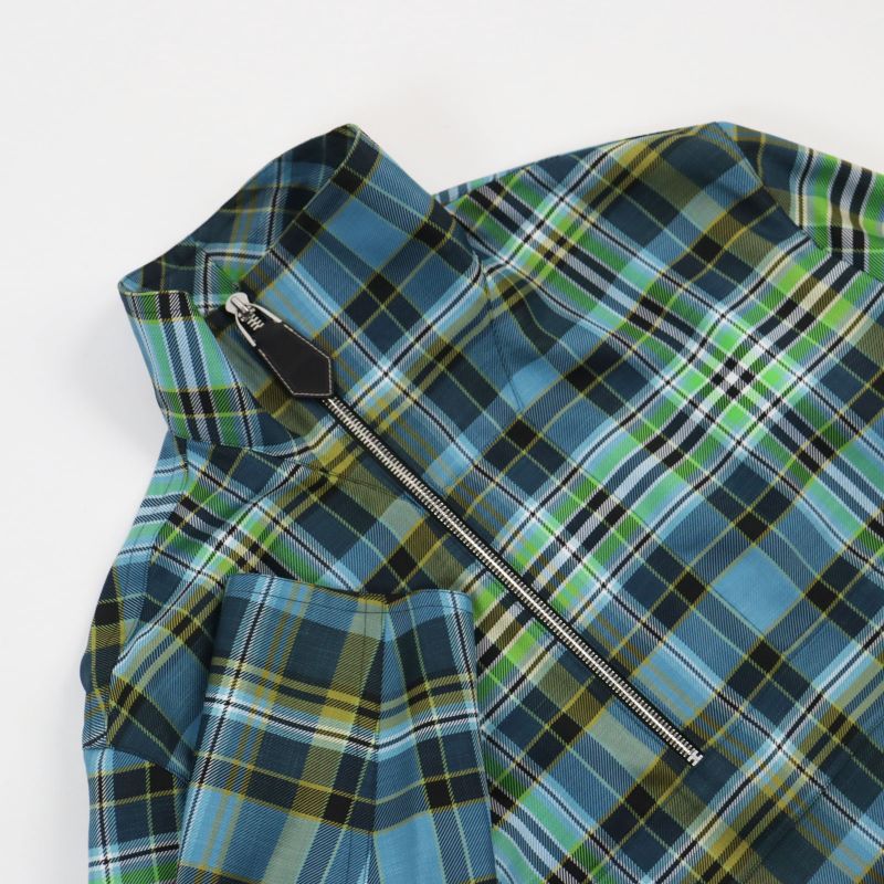 Hermes 2021 Checkered Half-zip Pullover Jacket Blouson Multicolor 46 With