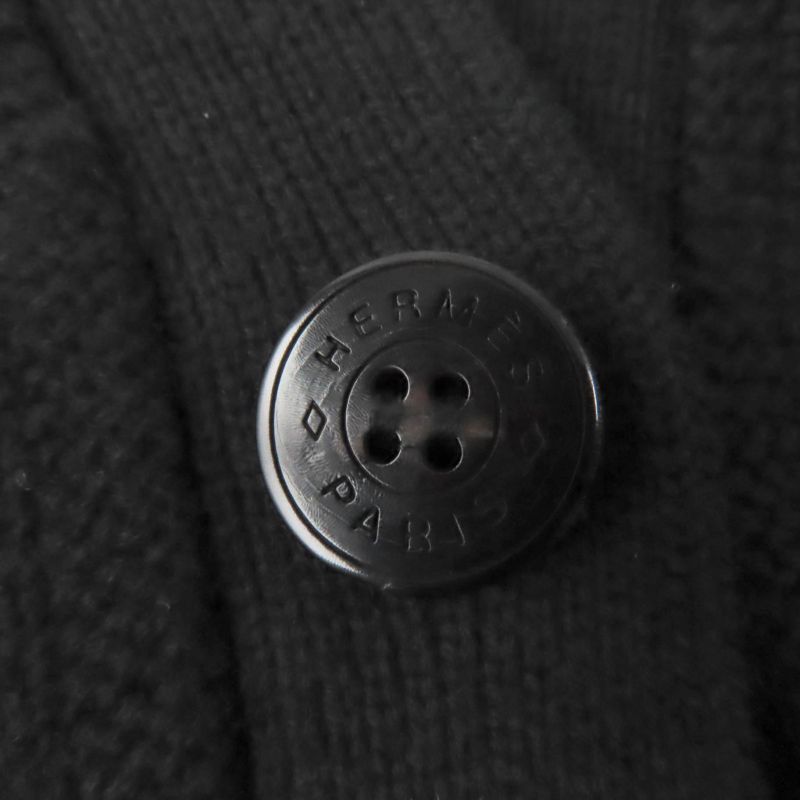 Hermes 2020 100% Wool H Pattern With Serie Buttons Oversilhouette Long Sleeves