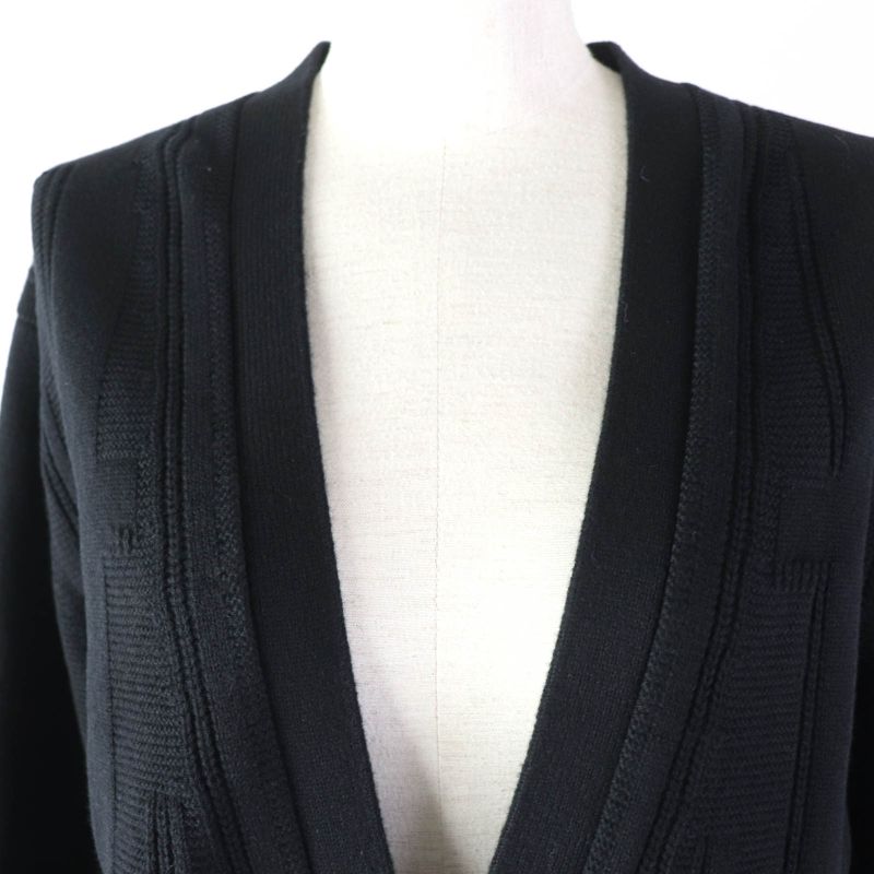 Hermes 2020 100% Wool H Pattern With Serie Buttons Oversilhouette Long Sleeves