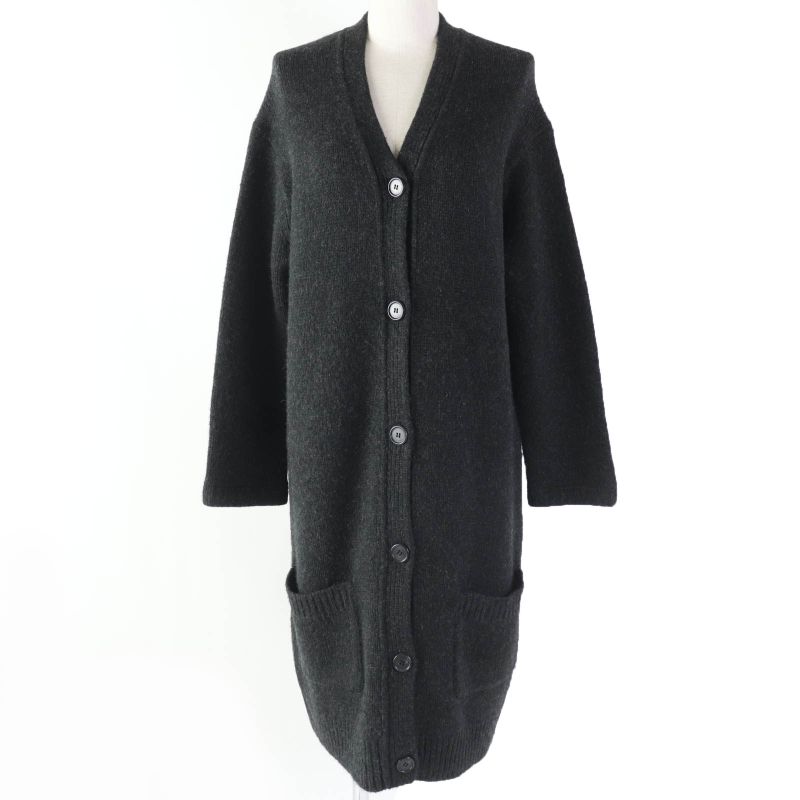 Celine 2 5q46/4206 100% Cashmere Phoebe Period Long Sleeves Knitted Coat Long