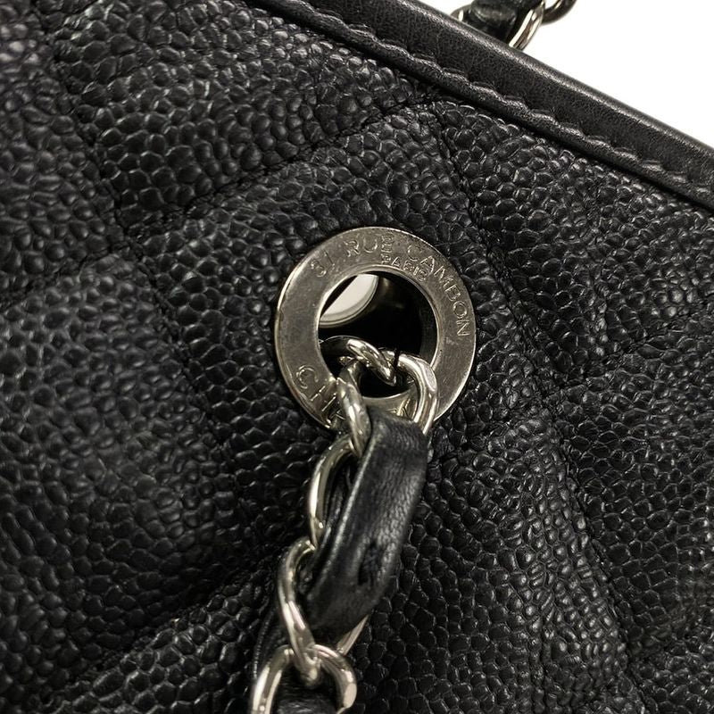 Chanel Tote Bag Matelasse Black Silver Hardware / Chain Shoulder