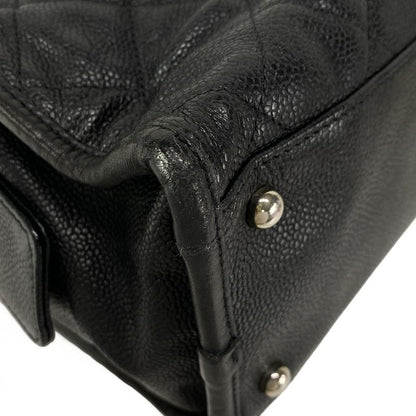 Chanel Tote Bag Matelasse Black Silver Hardware / Chain Shoulder