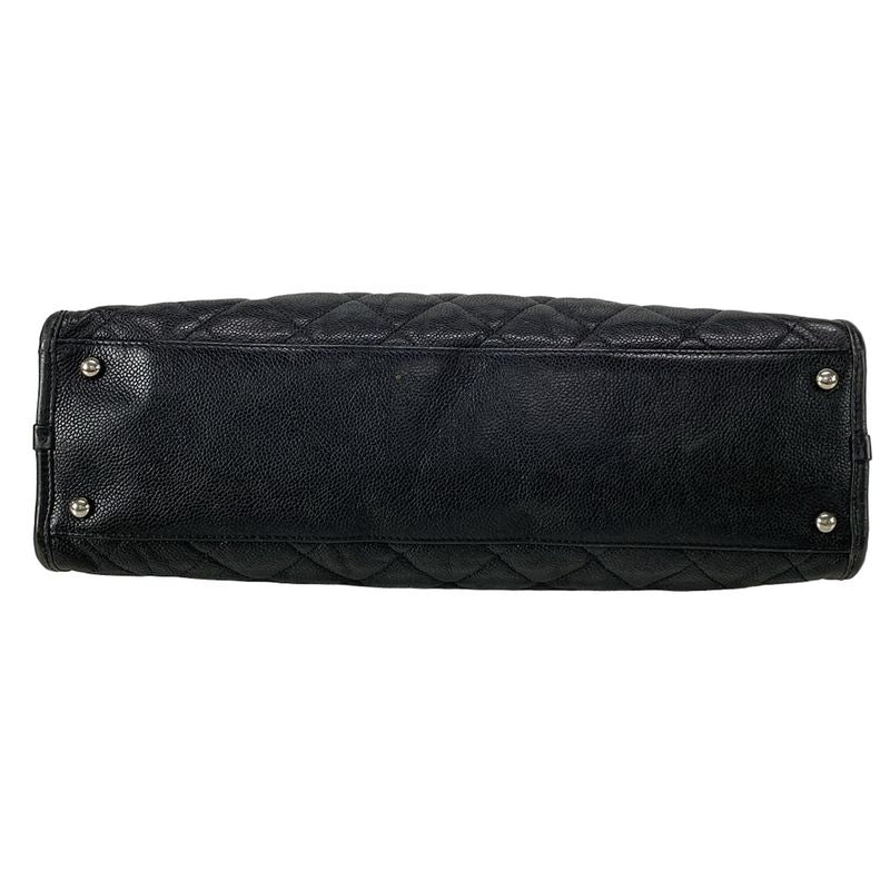 Chanel Tote Bag Matelasse Black Silver Hardware / Chain Shoulder