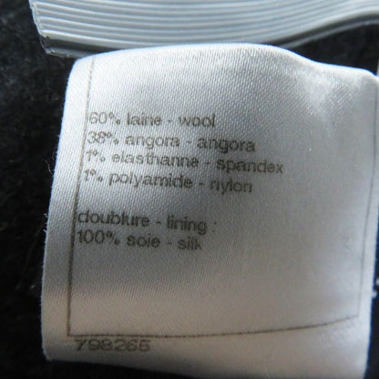 CHANEL 11A P41836 Wool Angora Mix Trapeze Skirt With Coco Mark Metal Buttons